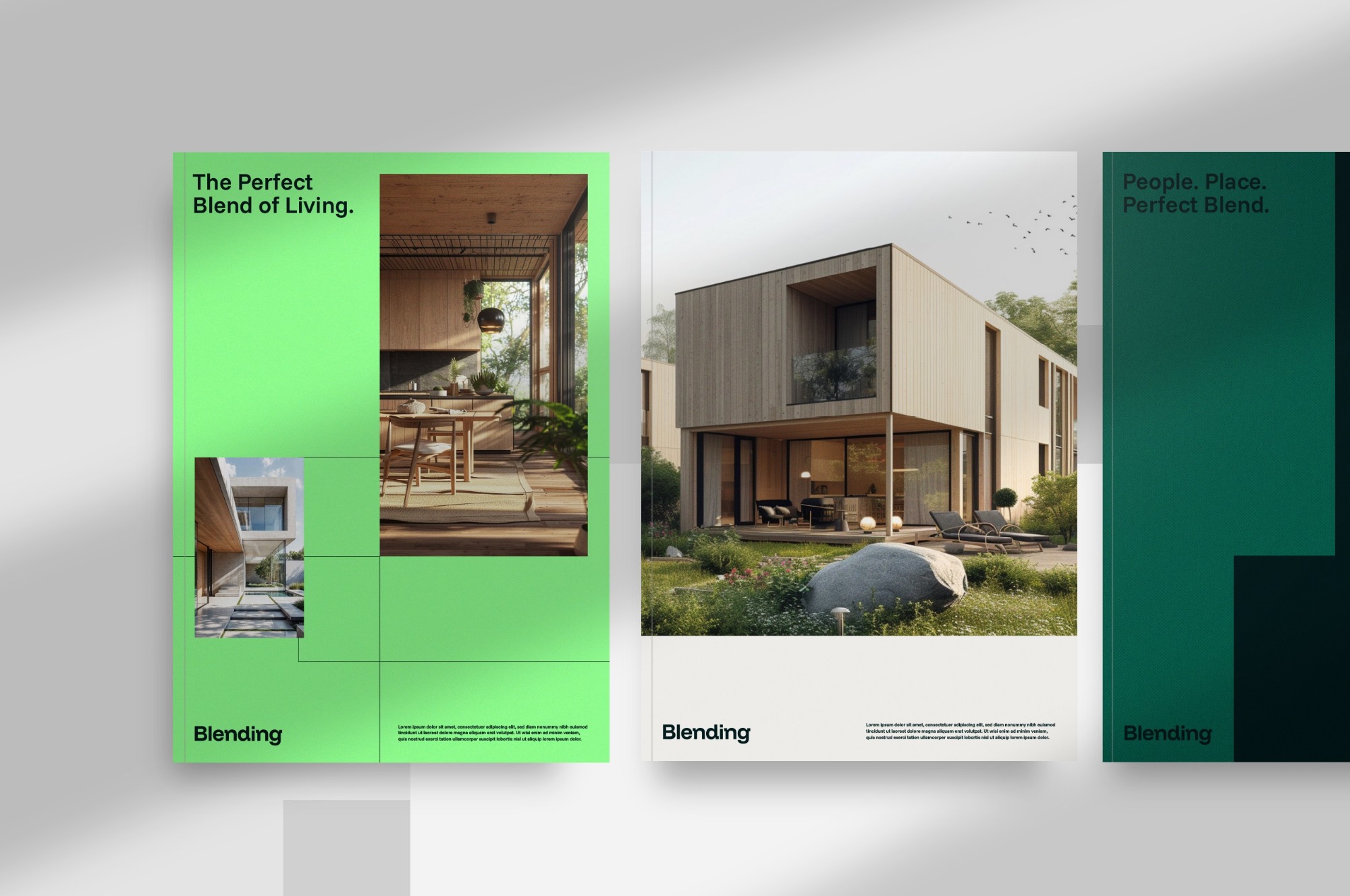 Identidade Blending — três capas