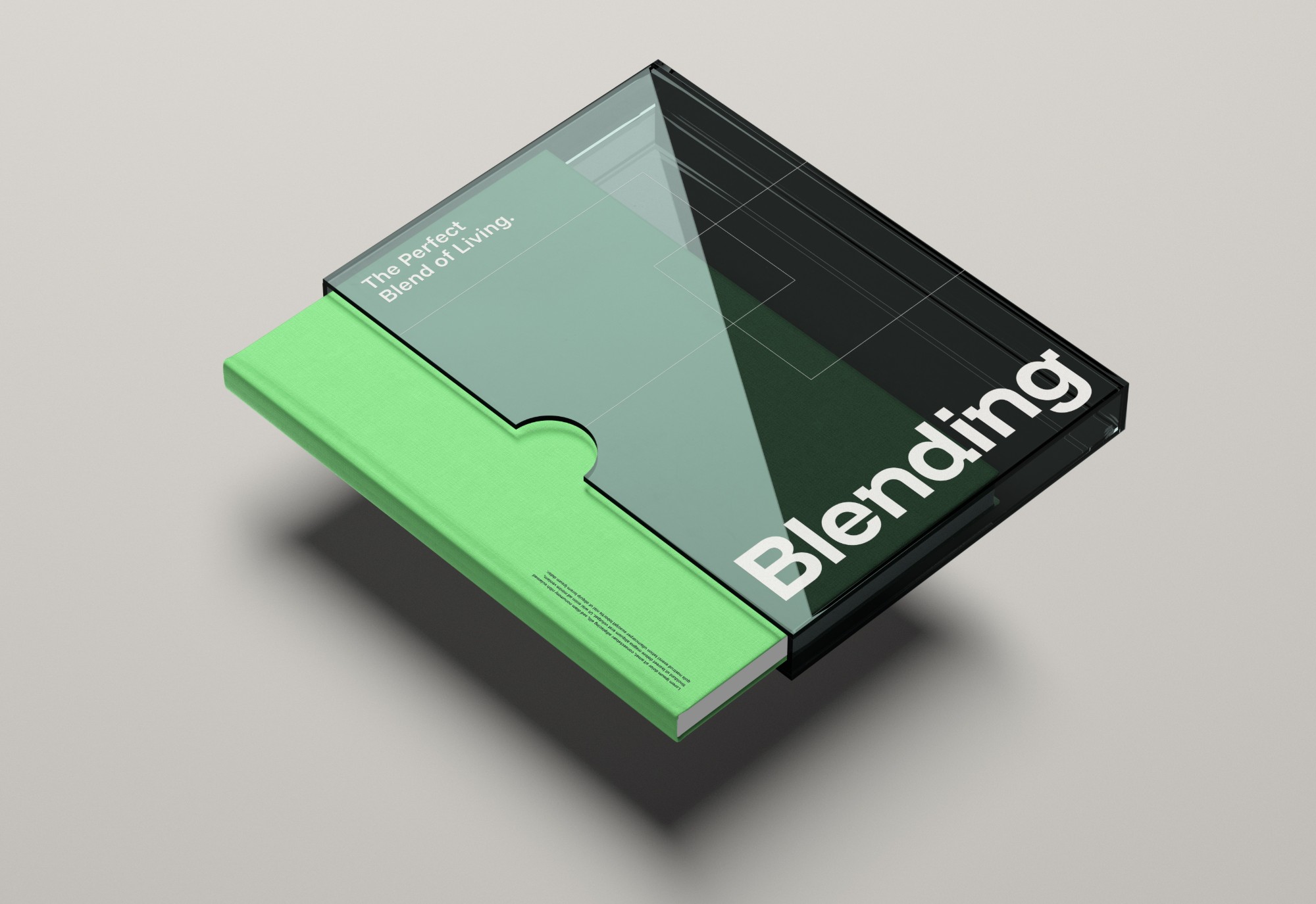 Identidade Blending — caixa da brochura